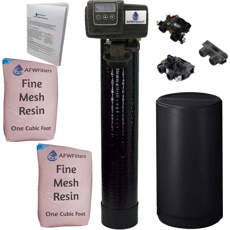 AFWFilters Iron Pro 2 Combination Water Softener Iron Filter Fleck 5600SXT Digital Metered Valve 64,000 Grain - High Flow