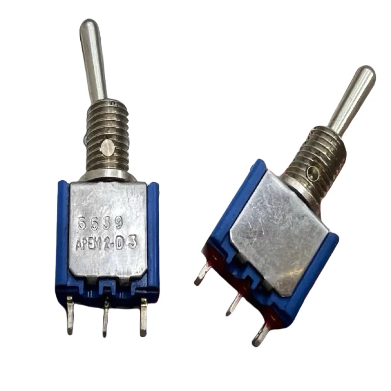 

1PCS/LOTS Imported France APEM 5539AB miniature pushbutton switch 6-foot 3-speed rocker rocker 6mm opening 3A250V