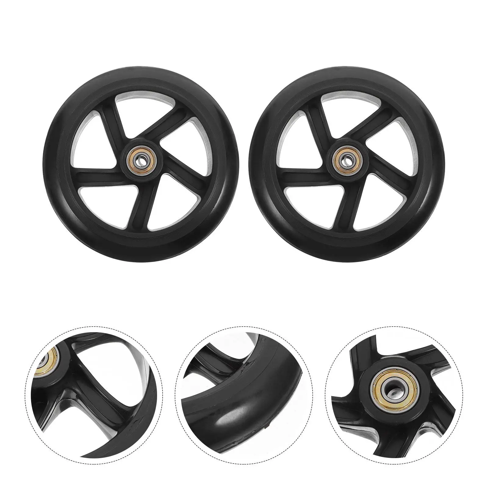 

2Pcs Scooter Wheels Replacement Set Premium Polyurethane Quiet Swirl Design Excellent Grip for Skateboard Stunt Scooter Outdoor