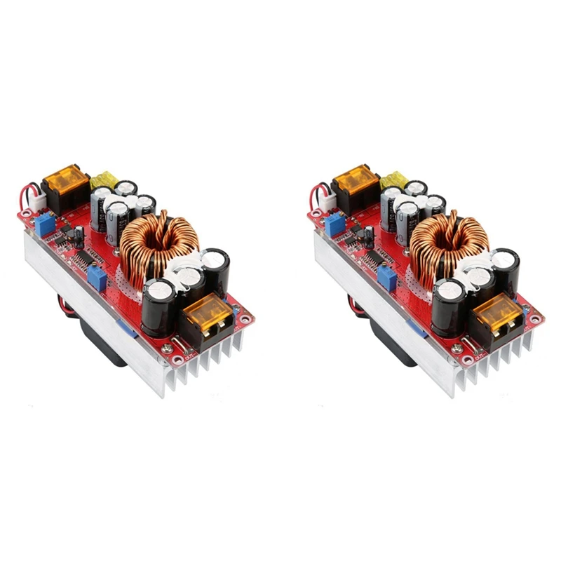 2X 1800W DC DC Voltage Converter CV Boost Converter Adjustable Module Power Supply 40A 10V-60V To 12V-90V Regulator