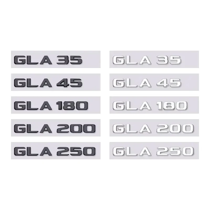 car sticker GLA35 GLA45 GLA180 GLA200 GLA250 letter for mercedes benz GLA class refit rear boot logo trunk displacement label