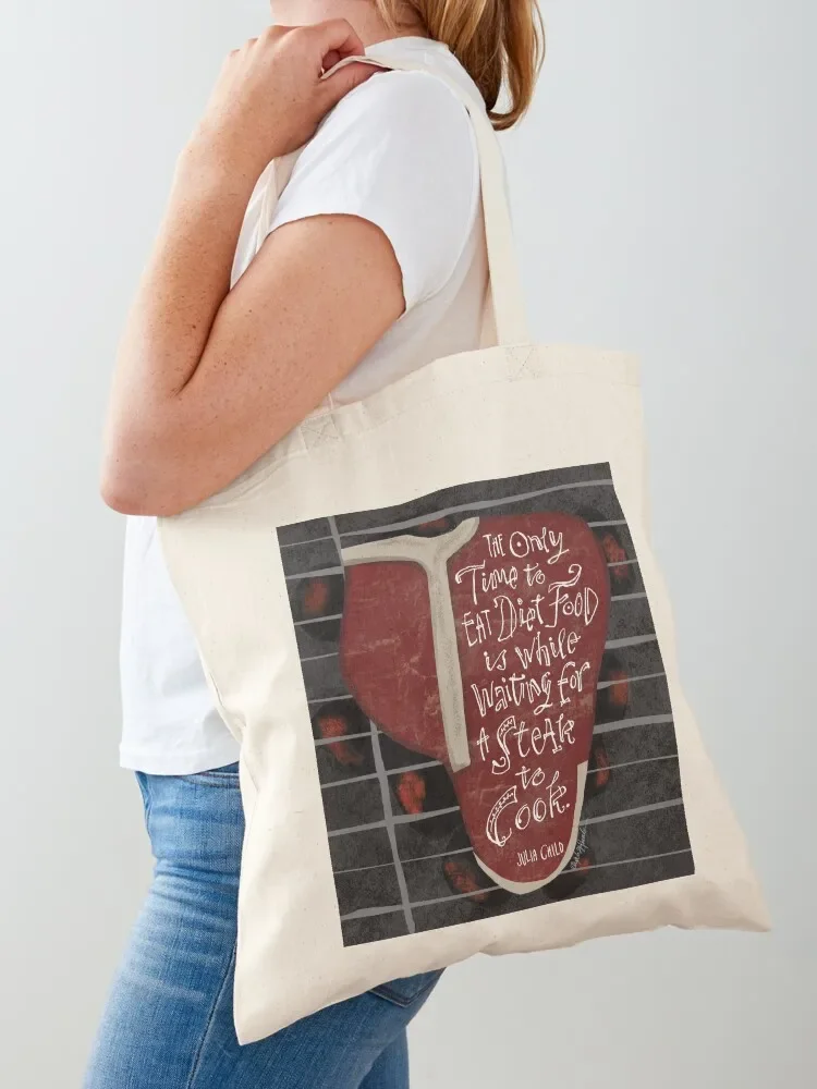 The Only Time To Eat Diet Food Tote Bag university shopper bag Women's handbag Canvas bag Handbags