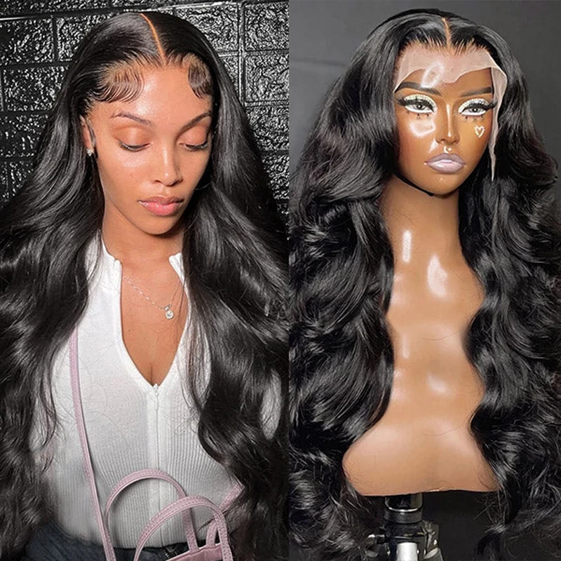 Body Wave hd Lace Front Wig 4x4 Closure Transparent lace Curly Wigs for Women Choice Pre Plucked Long Glueless Wig Cheap on Sale