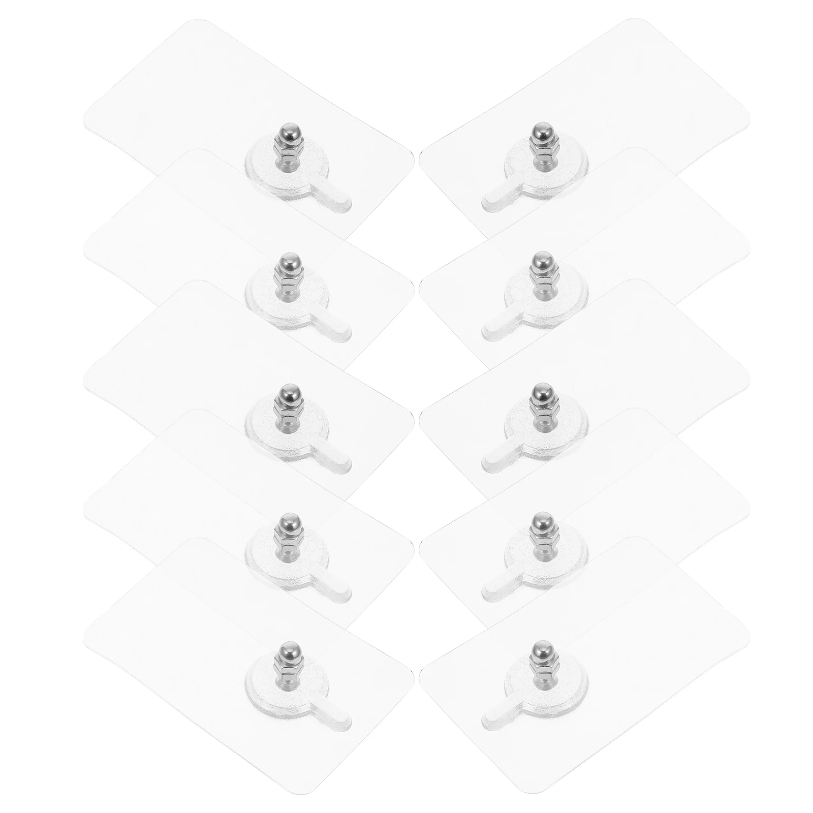

18 Pcs Adhesive Wall Hooks Hangers Nail Free Wall Hook Hanger Strong Hold Kitchen Cabinet Stickers Reusable No Damage