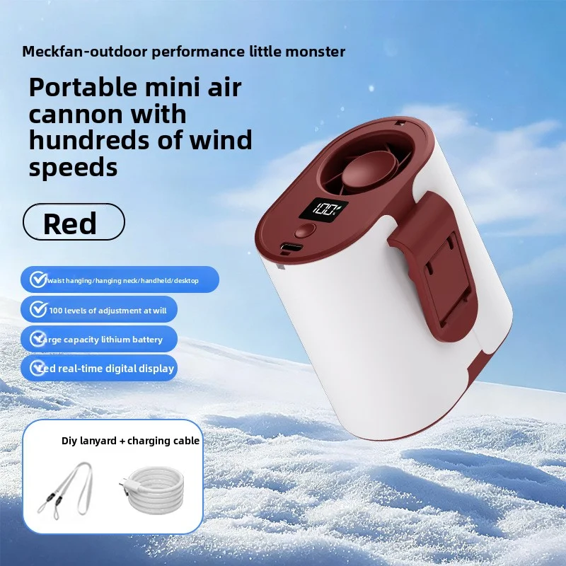 2026 Outdoor Waist-Mounted Fan Multi-Function USB Charging Long Battery Life Four-In-One Small Fan for Enhanced Outdoor Comfort