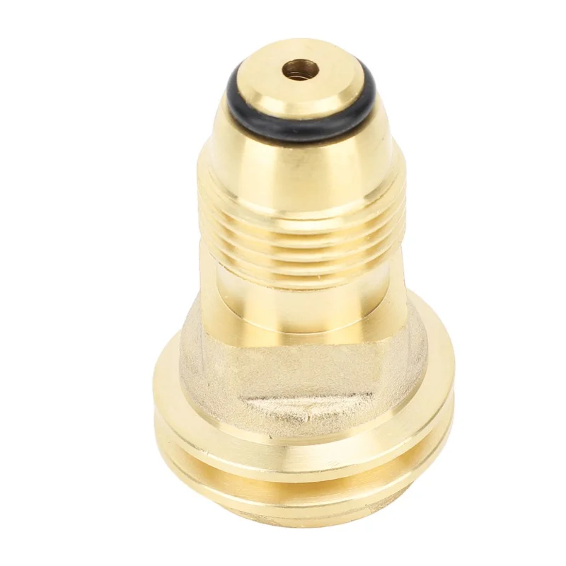 Propane Tank Adapter Converts Brass Anti Leakage POL To QCC1 Propane Adapter For Camping Outdoor