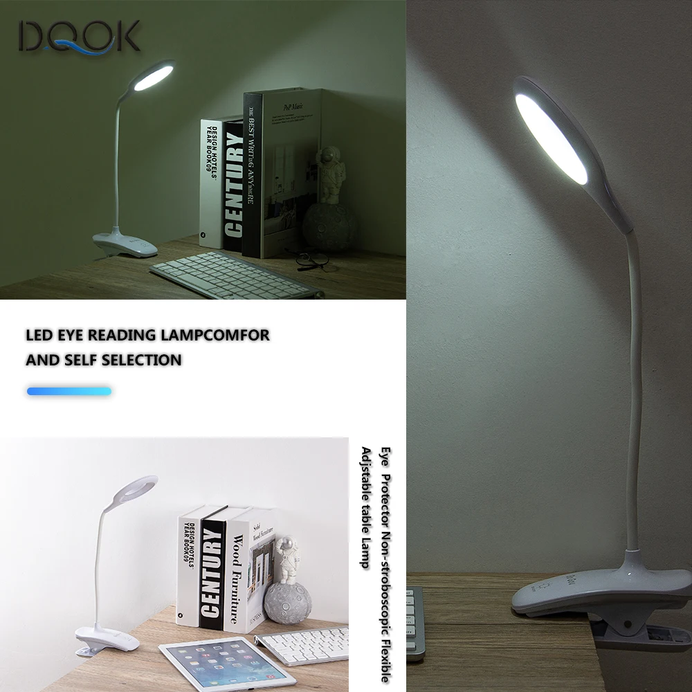 Led Desk Lamp Stepless Dimmable Touch Foldable Table Lamp Bedside Reading Eye Protection Night Light