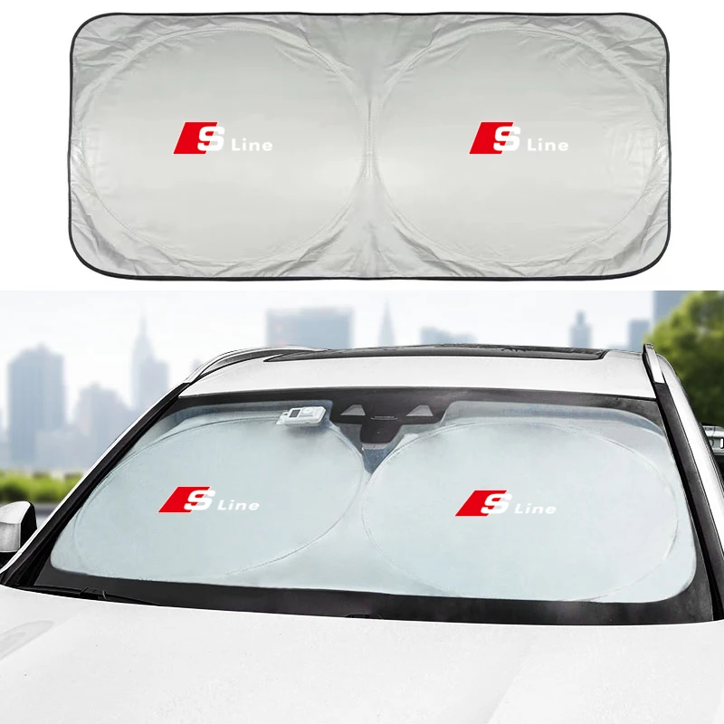 Car Windshield Sun Shade Visor UV Protection Shield For Audi Sline A3 A1 A4 B8 B7 A6 C7 A5 A7 A8 B9 B6 C6 Q2 Q3 Q5 Q7 Q8 TT S3 