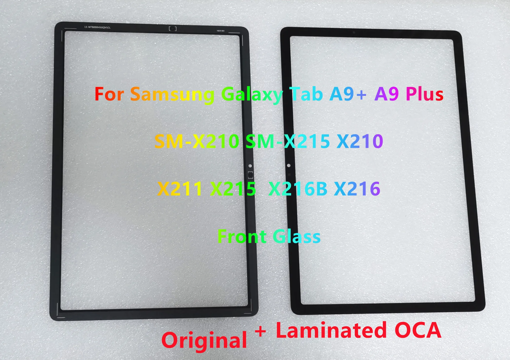 For Samsung Galaxy Tab A9+ A9 Plus SM-X210 SM-X215 X211 X215 X216B X216 X210 Touch Screen Front Outer LCD Glass Lens With OCA