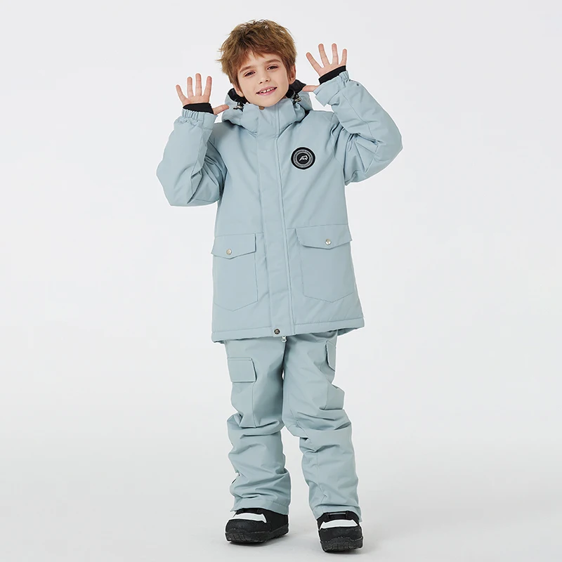 -30 ℃ child skiing suit for boys girls 3 4 5 6 7 8 9 10 11 12 13 14 years old Winter Outdoor Waterproofing  Warmth Enhancement