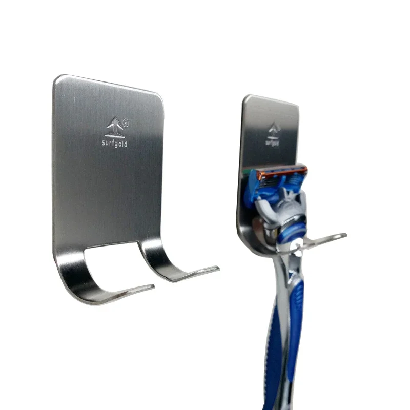 1/2 Pcs Schlag Kostenloser Razor Halter Lagerung Haken Wand Männer Rasieren Rasierer Regal Bad Gestochen Rack Wand Bad Zubehör