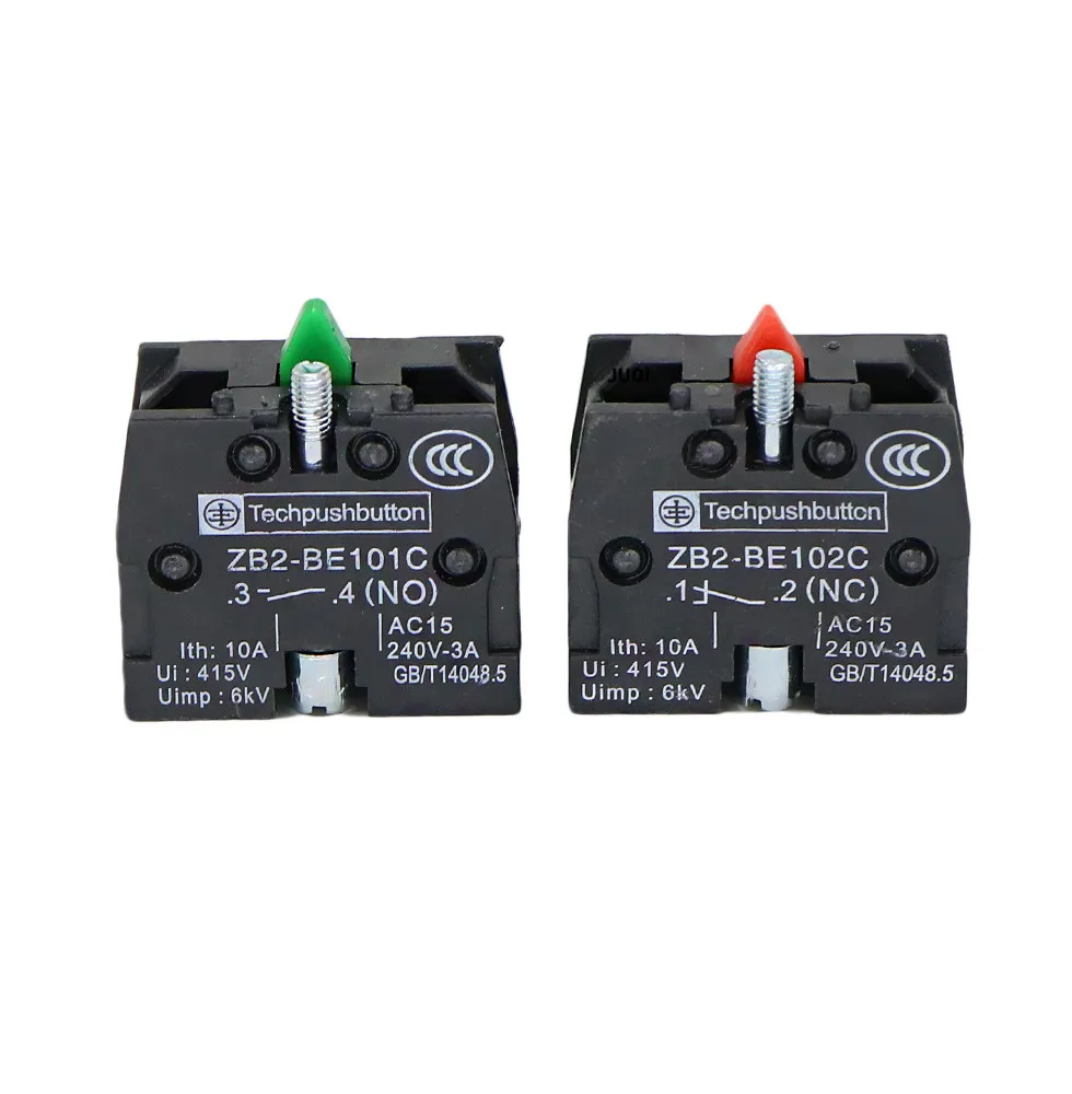 1PCS XB2 Push Button Switch Contact Block ZB2BE102C(NC) 10A Contact Block ZB2-BE101C (NO) Pushbutton