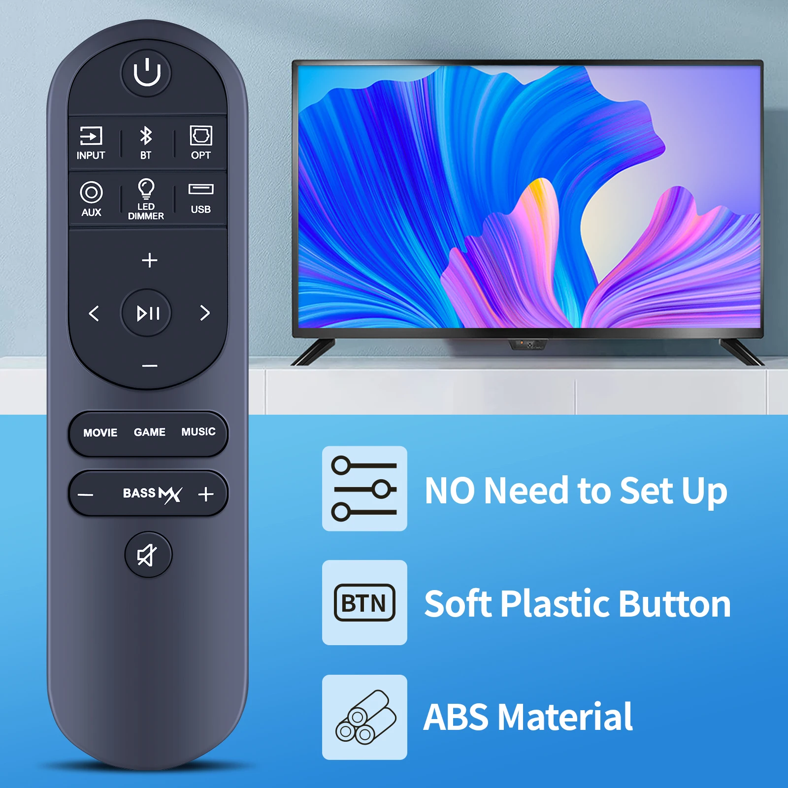 New Remote Control For Ultimea Solo B30，Solo B30 Pro Soundbar