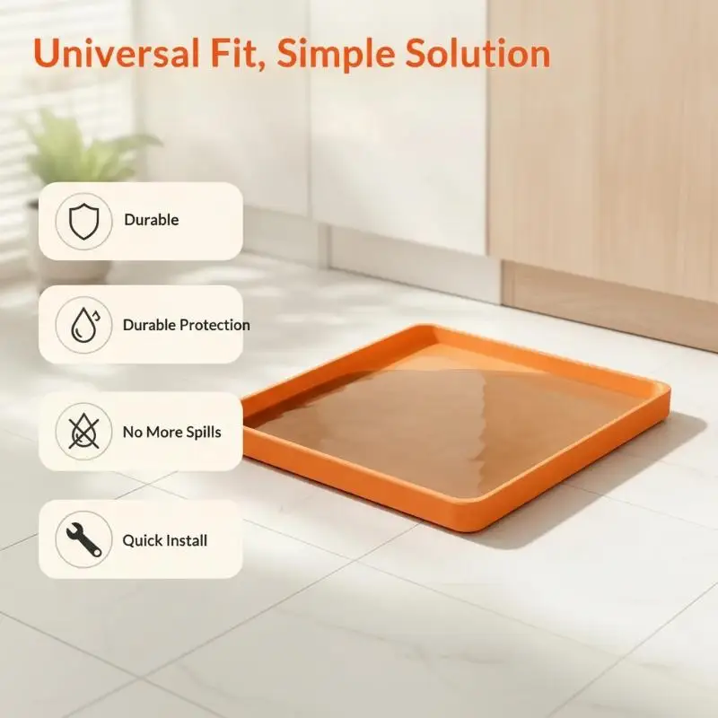 Durable Washing Machine Water Collection Box Leak‑Proof Washer Drain Guide Tray Prevent Water Spill Keep Floor Appliance Part