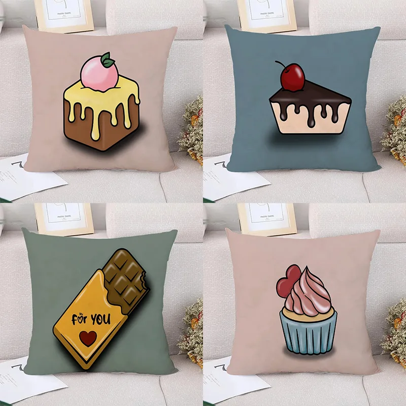 

Cake Pattern Decorative Pillowcase Cushion Pillowcase Home Decor Bedding