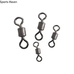 Stainless Steel for Carp Solid Rings Safety Snap Ball Bearing Swivel Fishing Swivels Rolling Swivel Fishing Hook Connector