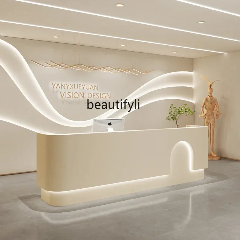 

smt14 New Arrivals Reception Desk Beauty Salon Cashier Clothing Store Yoga Studio Bar Counter Paint Company Reception Desk S 14
