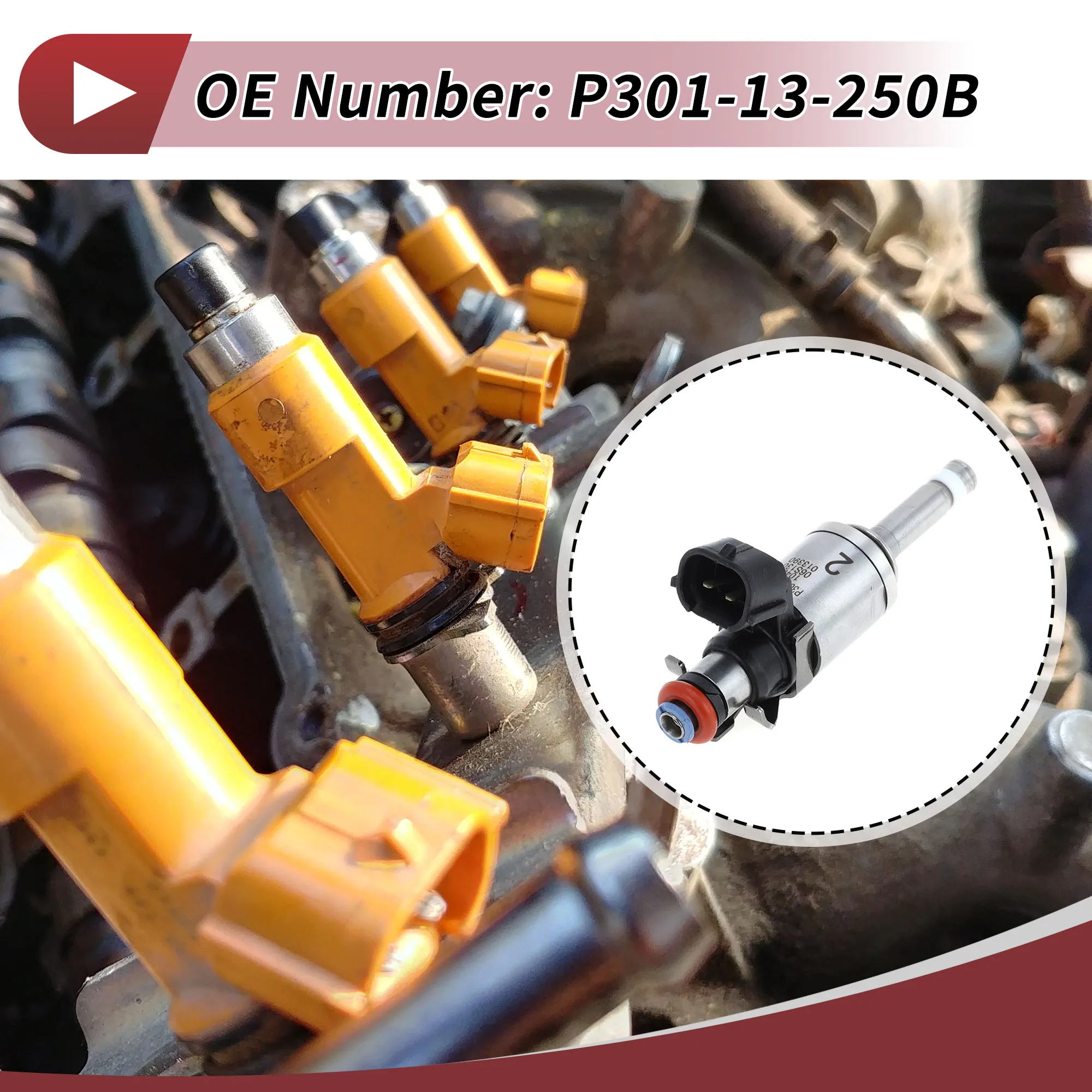 

Топливная форсунка UXCELL No P301-13-250B для MAZDA 2 1.3L 16V 2011-2017 1 шт., черный