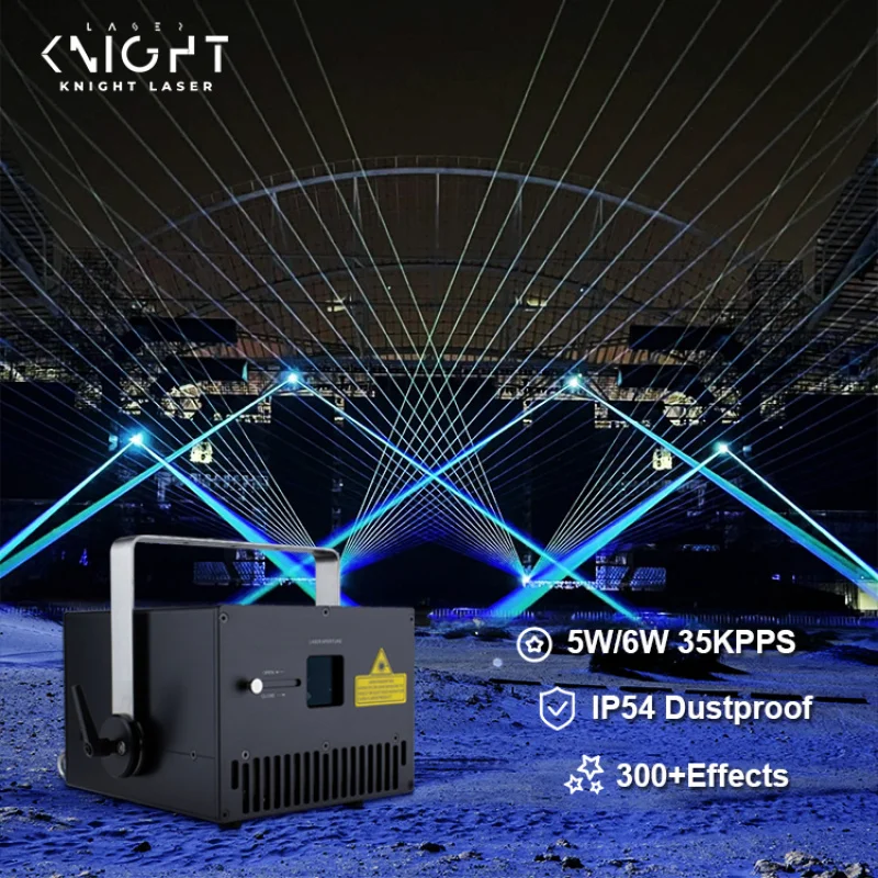 

Knight Factory Lighting 5 Watt DMX Control Portable 2026 Full Color Dj Laser Light