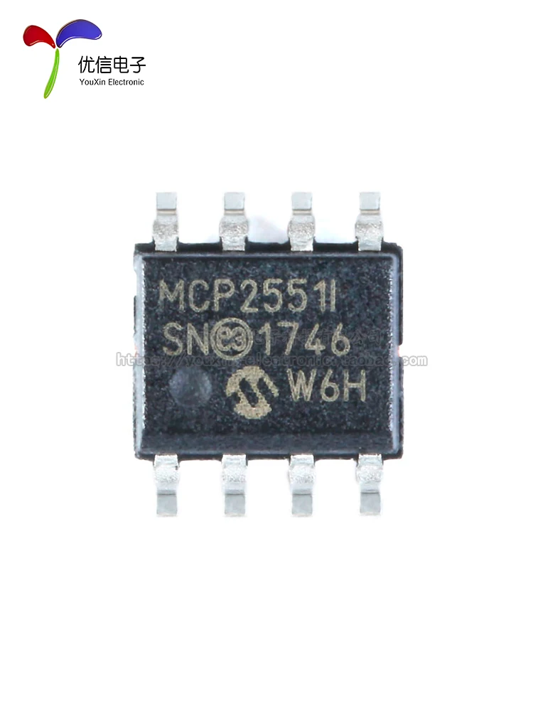 10 قطعة التصحيح الأصلي الأصلي MCP2551T-I/SN SOIC-8 عالية السرعة يمكن شريحة الإرسال والاستقبال