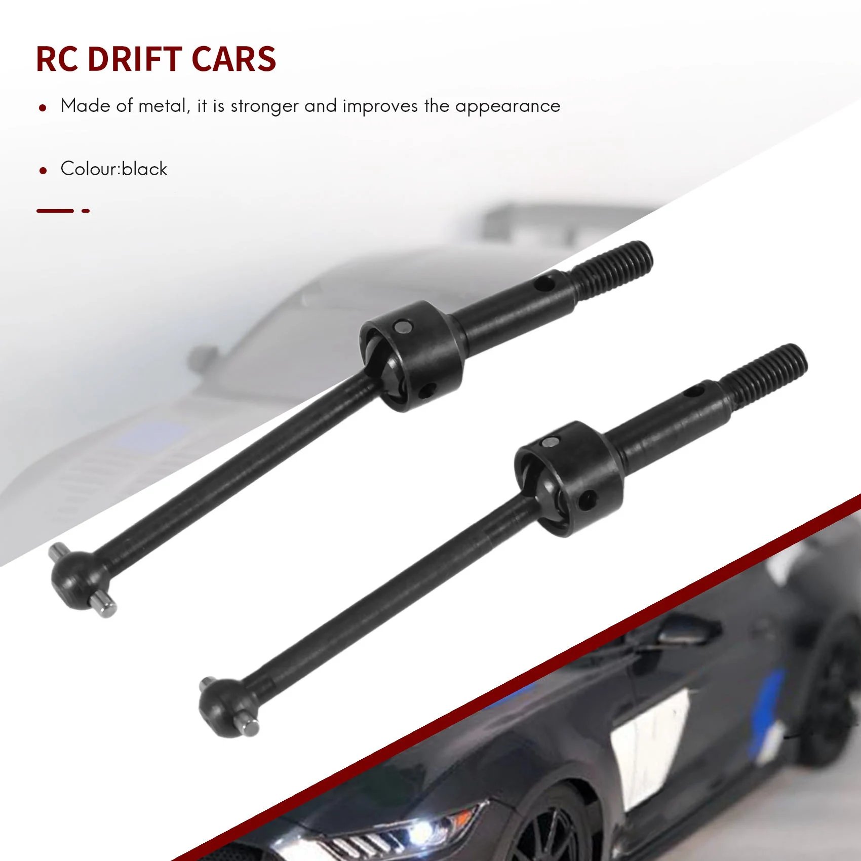 ABXE-Metal Universal Swing Shaft CVD 53792 For 1/10 RC Car Tamiya TT-01 TT01 TT-02 TT02 TA04 Upgrade Parts