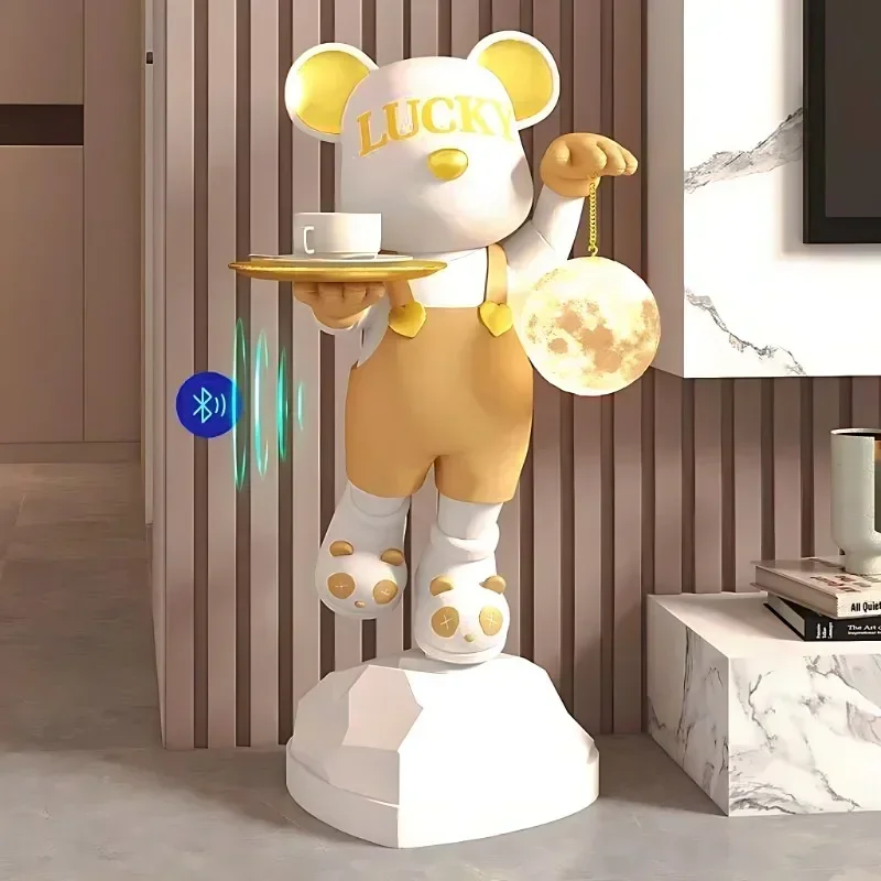 

Bear Ornaments Living Room Large Floor-standing Piggy Bank Bluetooth Moon Ball TV Cabinet Next To Sofa Home Decorations