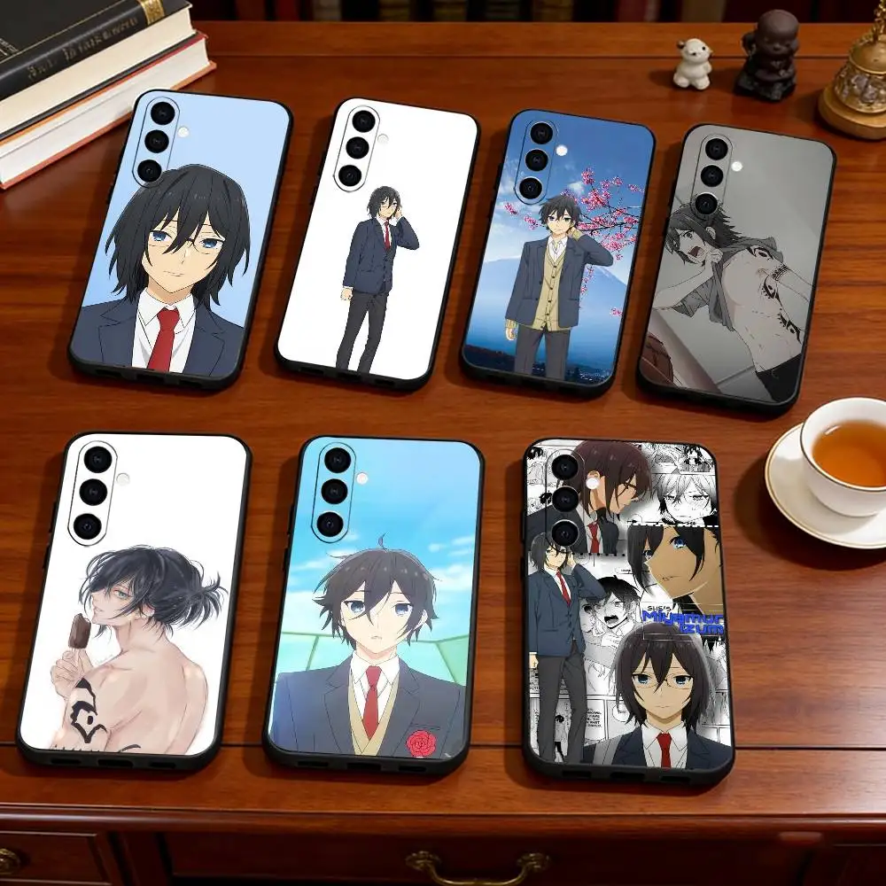 

Anime H-Horimiya Izumi Miyamura Phone Case For Samsung Galaxy A73,A72,A71,A70,A53,A52,A51,Soft Silicone Black Cover