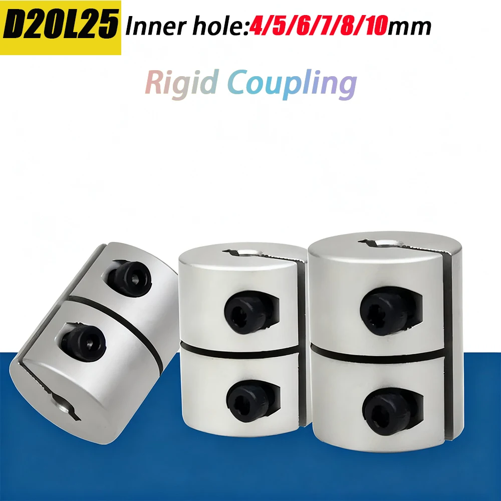 1Pcs D20L25 Aluminum Alloy Rigid Coupling Transmission Inner hole 4/5/6/7/8/10mm For Stepping Servo Motor Engraving Machine