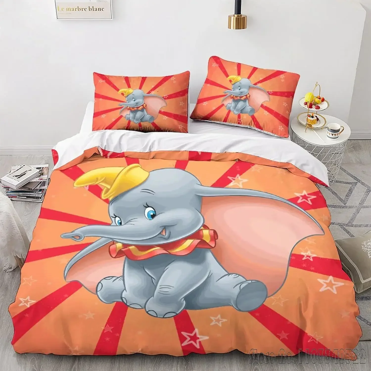 Disney Dumbo elephant Duvet Cover Set HD Comforter Cover for Kids Bedding Sets Bedclothes Bedroom Decor