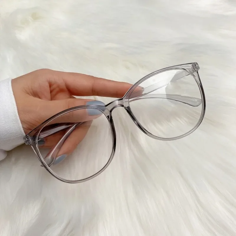 Modne jasne okulary dla osób z krótkowzrocznością Unisex luksusowy Design anty-niebieskie promienie krótkowzroczne okulary Unisex Vintage okrągłe