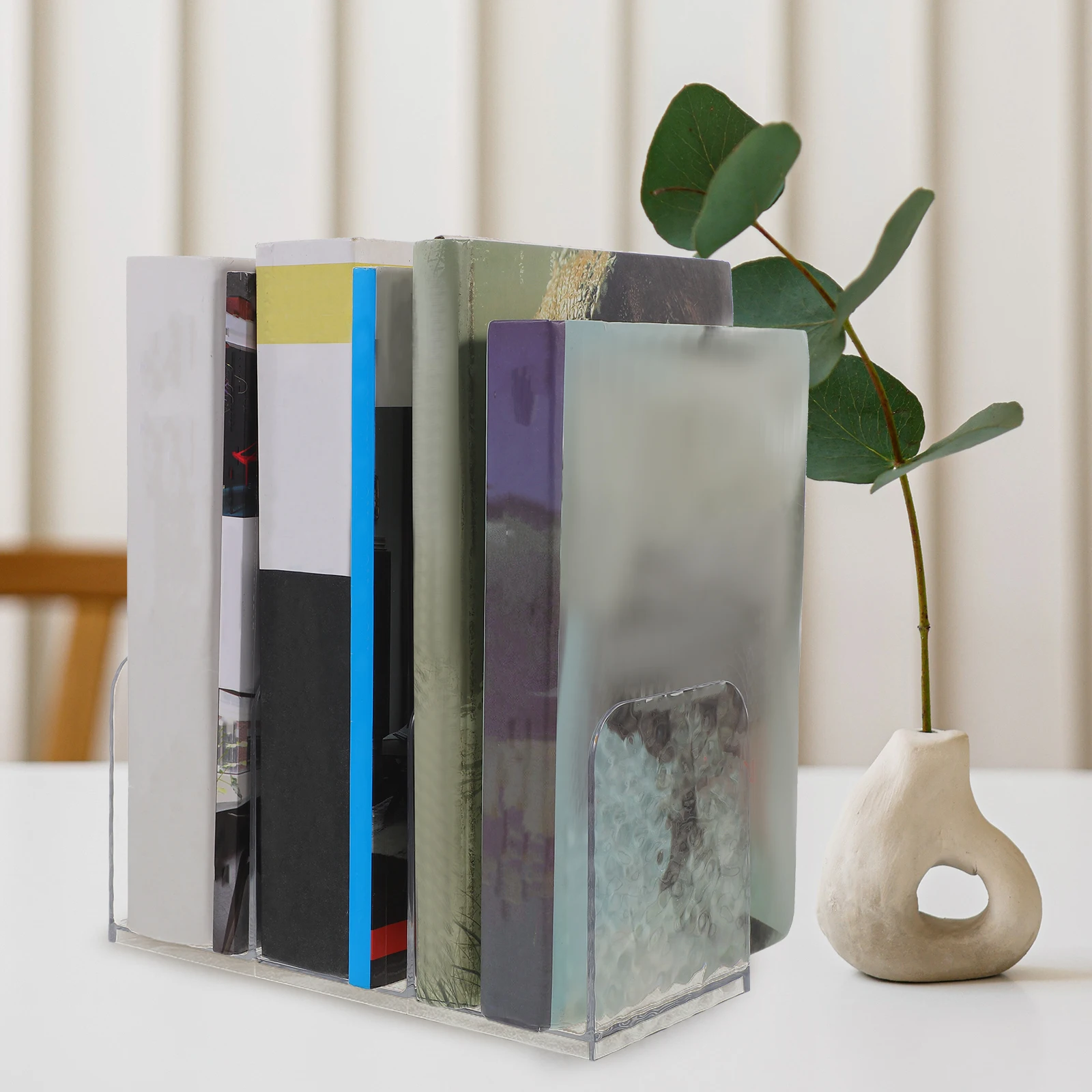

Book Stand Bookcase Adjustable Bookshelf Desk Document Holder Desktop Storage Organizer Scalable Student