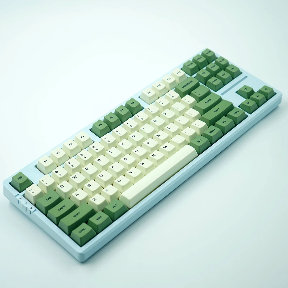 Imagem -04 - Npkc-matcha Coreano Keycaps Oem Perfil Keycap Russo Pbt Adequado para Cherry mx Teclado Interruptor Mecânico Japonês