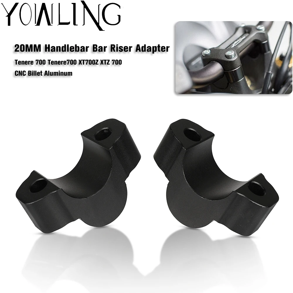 

For Yamaha Tenere 700 Rally XT700Z XTZ 700 2019 2020 2021 Motorcycle Tenere700 20MM Handlebar Riser Bar Mount Handle Clamp