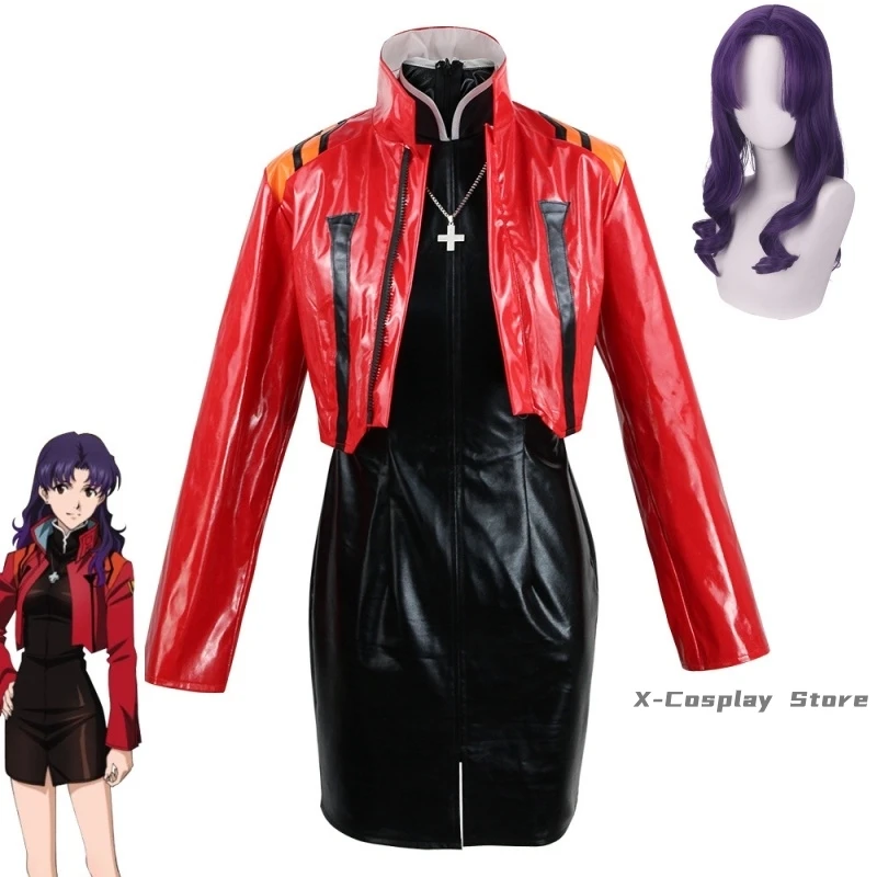 Katsuragii Misato Cosplay Anime EVA Cosplay sexy Custome DokiDoki-R Women Wig Katsuragii Misatoo Costume halloween dress up