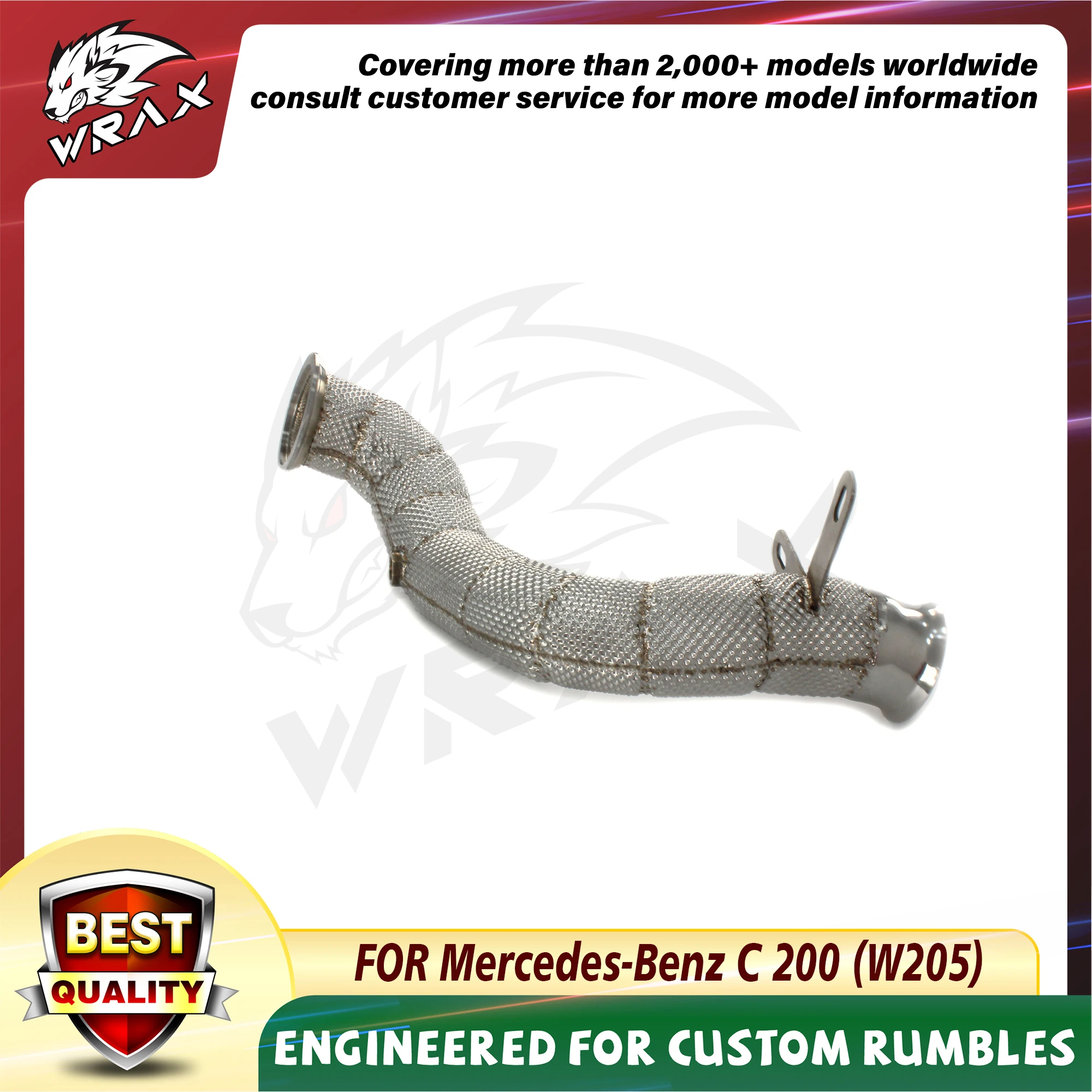 

[WRAX Exhaust Custom product] Turbo Catless Downpipe Exhaust for Mercedes-Benz C 200 Catalytics Performan System