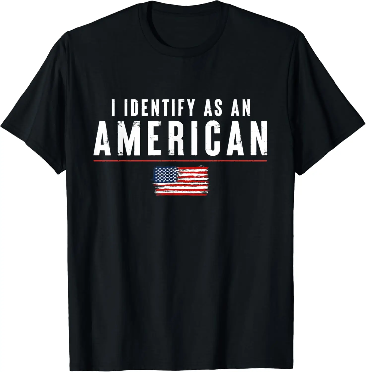 I Identify As An American Flag Vintage American 4th Of July T-Shirt