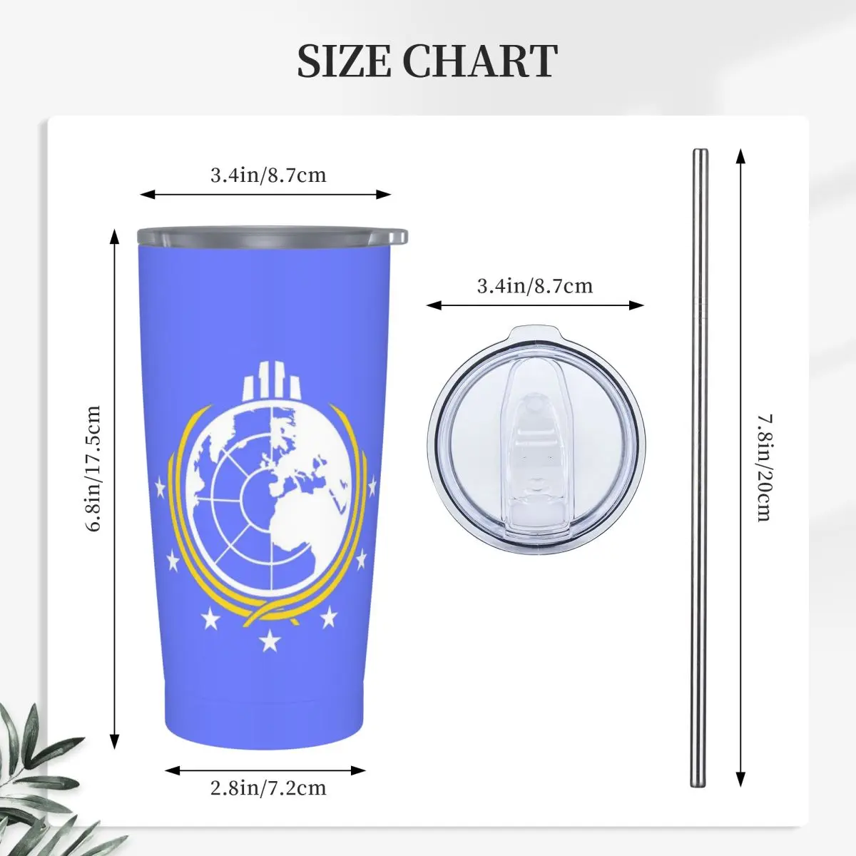 Into Hell Liberty Diving Earth For Super Stainless Steel Tumbler Vacuum Insulated Mugs Thermal Cold Bottle Straws With Lid 20oz