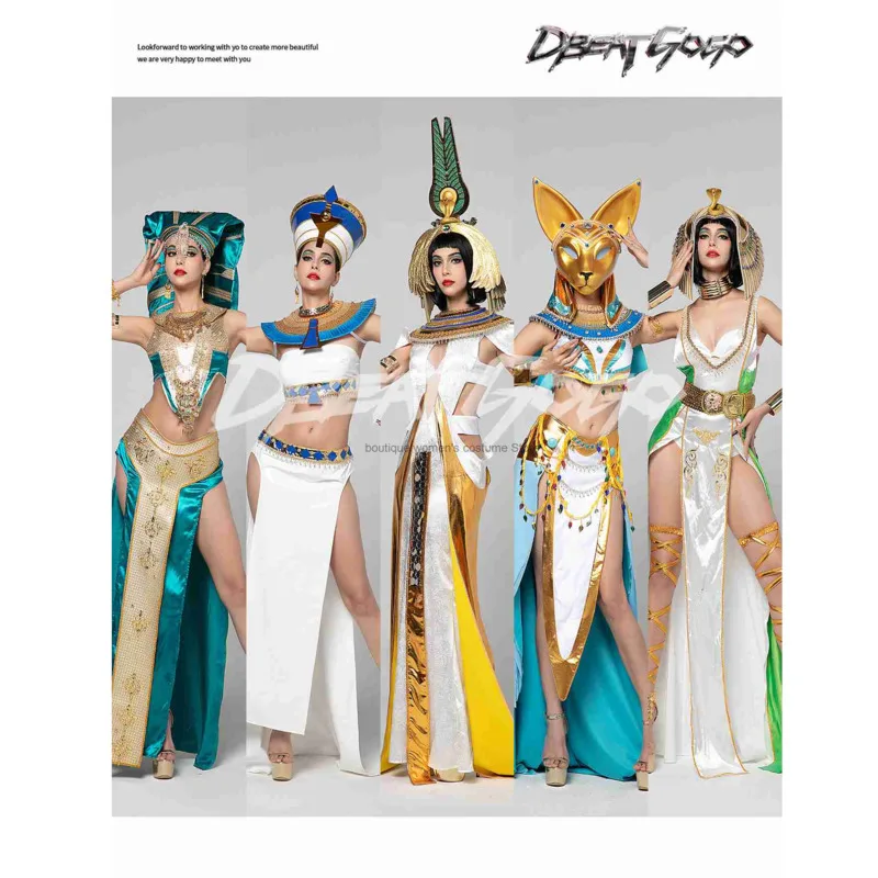 

Halloween Cosplay Egyptian Exotic Style Series 5 Performance Costumes Bar Gogo Song Dance Opening Show Nightclub Parade Outfits