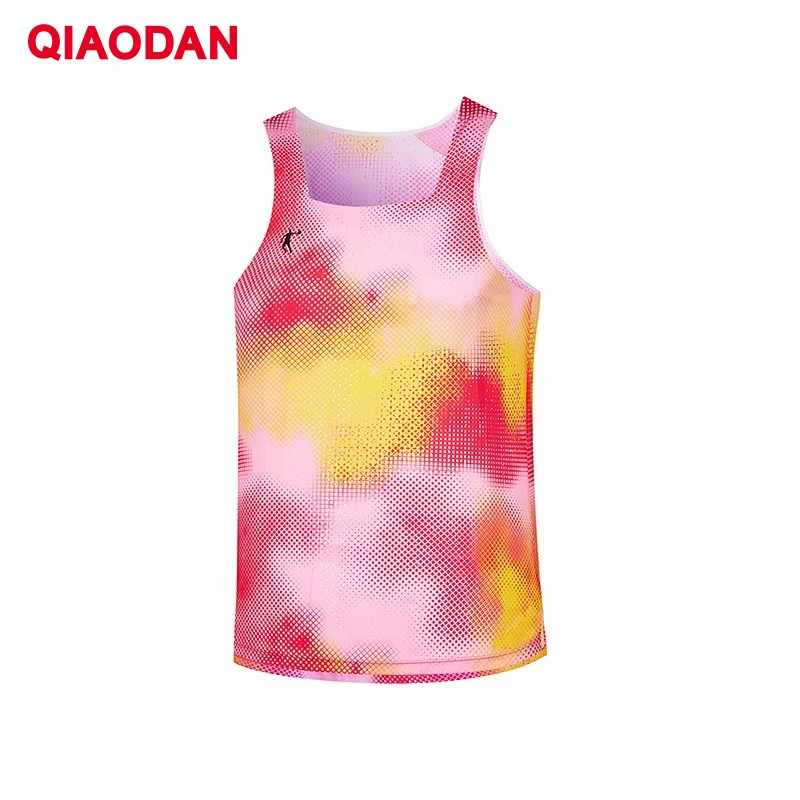QIAODAN Feiying Men Fitness Tank Top 2026 Summer Sleeveless T-shirt Gradient Print Running Singlet Male Clothes QZBVS3241057R