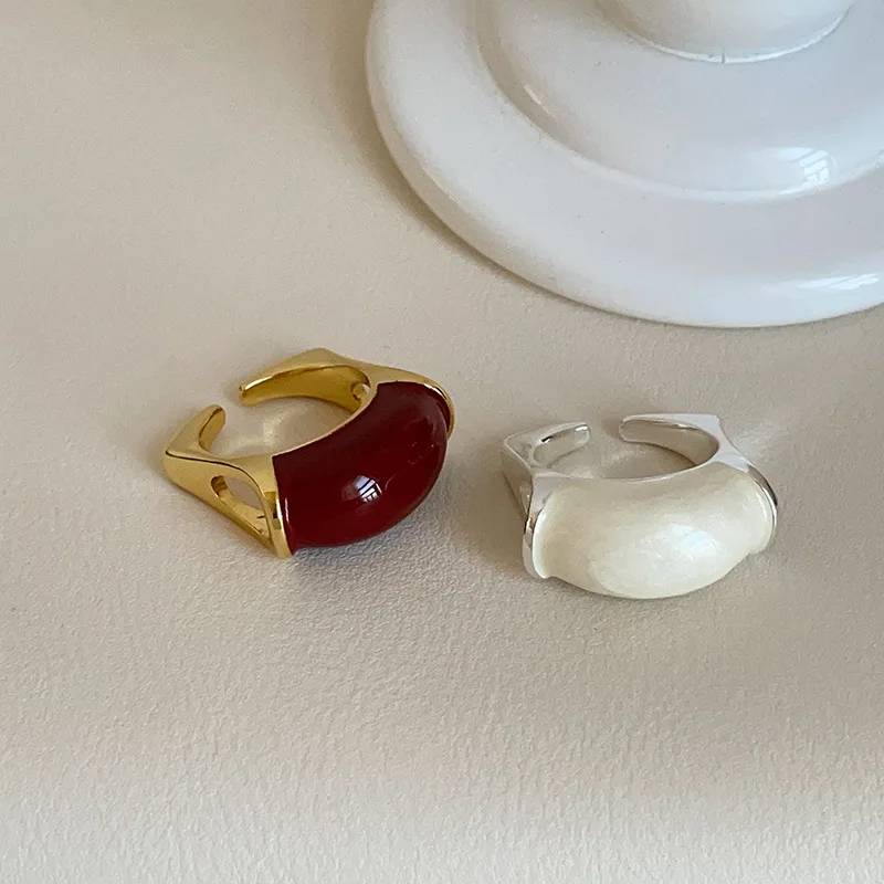 

Unique Fashionable Geometric Oil Drop Square Ring for Women Elegant Personality Match All Occasions Finger Ring Jewelry