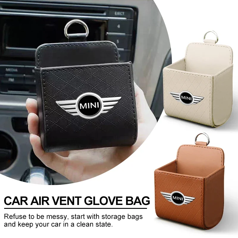 Car Trash Can Multifunctional Folding Hanging Auto Storage Box Accessories For Mini Cooper S Countryman R56 R50 R53 F56 F55 R60