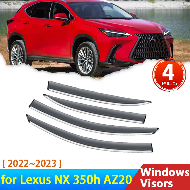 

Wind Deflectors For Lexus NX 350h AZ20 2022 2023 Accessories Car Side Window Visor Rain Eyebrow Guards Sun Shield Awning Trim