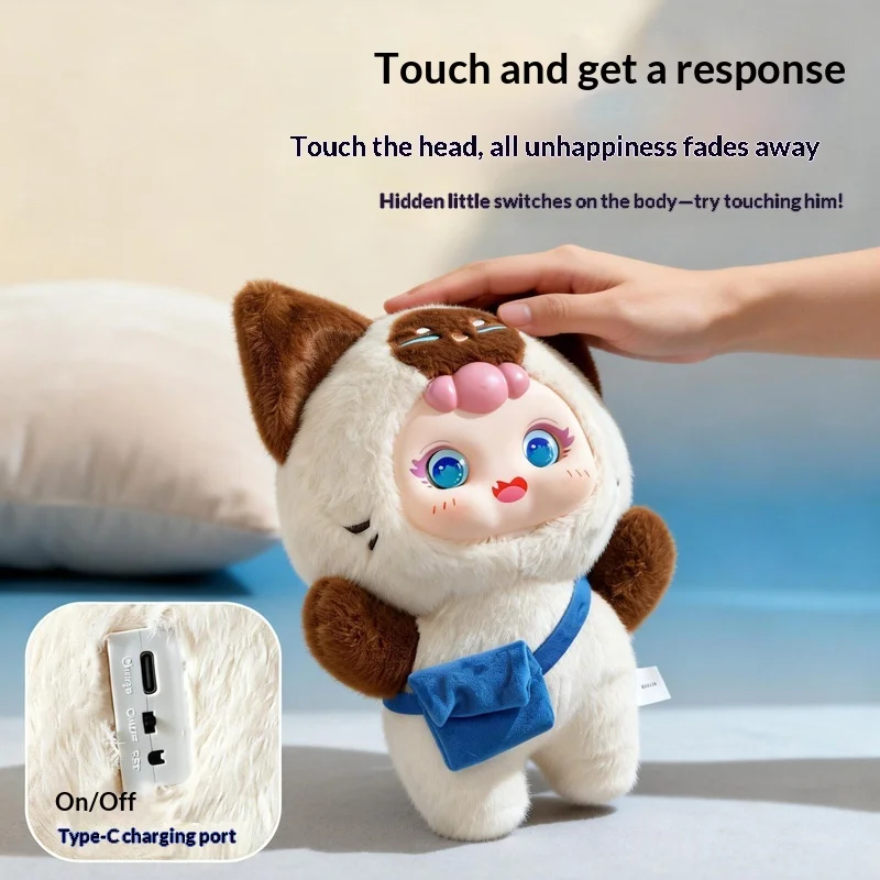Juguete de Peluche con IA, Robot con Voz, Diálogo, Compañero Emocional, Conexión Bluetooth y Wifi, Respuesta Táctil, Mascota Electrónica para Adultos