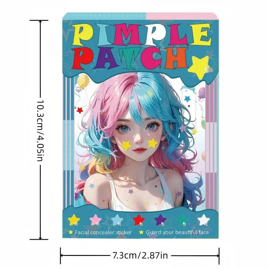 Plaster na trądzik w kształcie gwiazdy z hydrokoloidu, 480 tabletek/opakowanie, niepodrażniający plaster na trądzik o wysokiej chłonności, skutecznie usuwa sekrwencje.