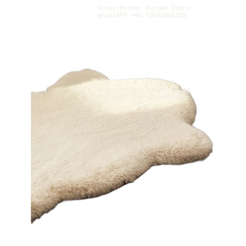 European-style minimalist irregular faux fur mini carpet for home floor mats