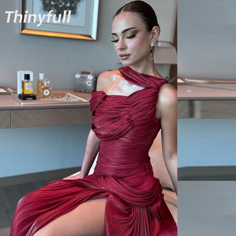 

Thinyfull Русалка Арабские блестящие платья для выпускного вечера Вечернее платье без рукавов Длинное вечернее платье Robe De Soirée по индивидуальному заказу