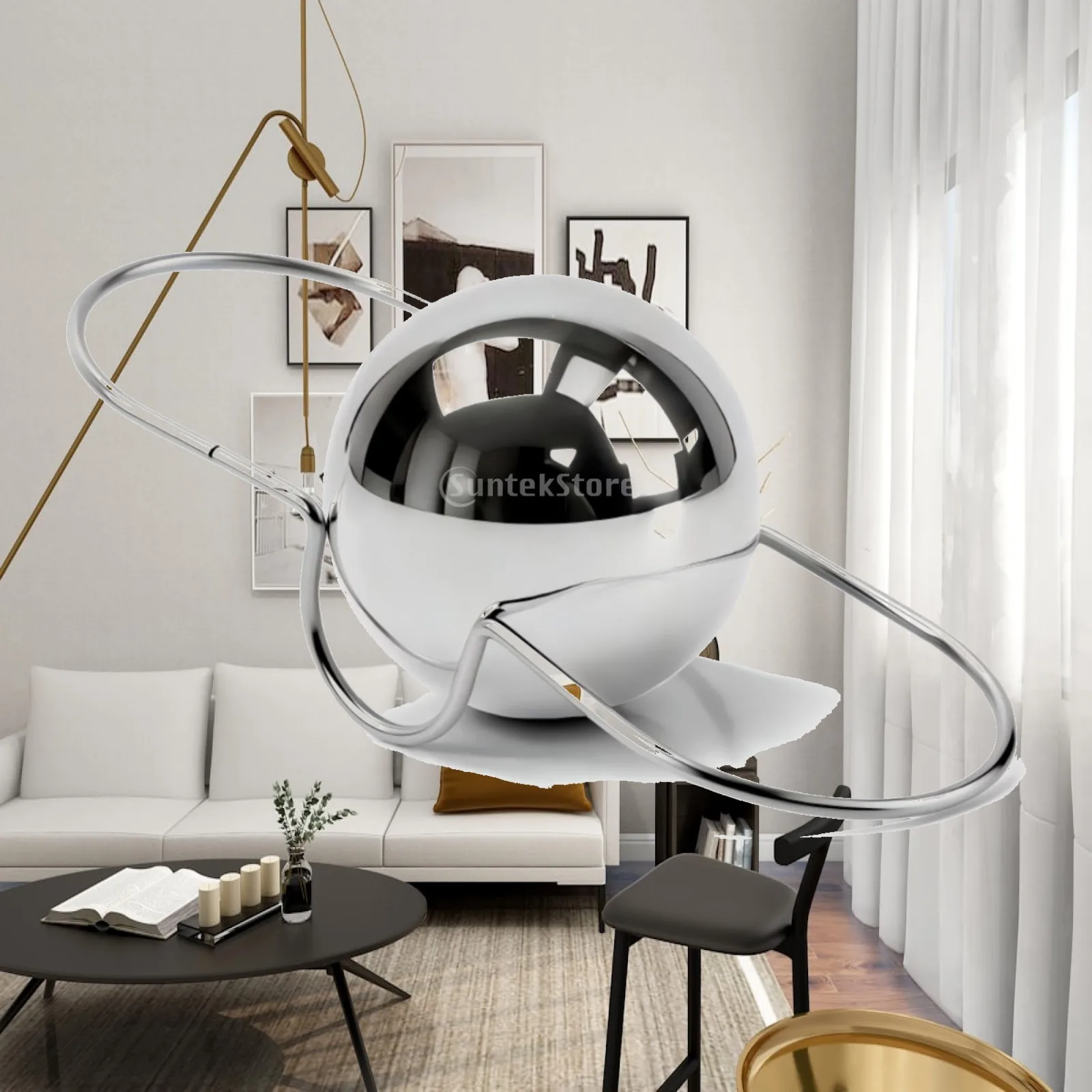 Coffee Chilling Sphere with Stand Stainless Steel Coffee Chilling Ball Espresso Cooling Ball Non-Diluting Food-Grade