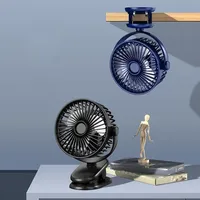 USB Plug-in Use Mini Clipped Fan 360° Rotation 2-speed Wind Desktop Ventilator Silent Air Conditioner for Bedroom Office