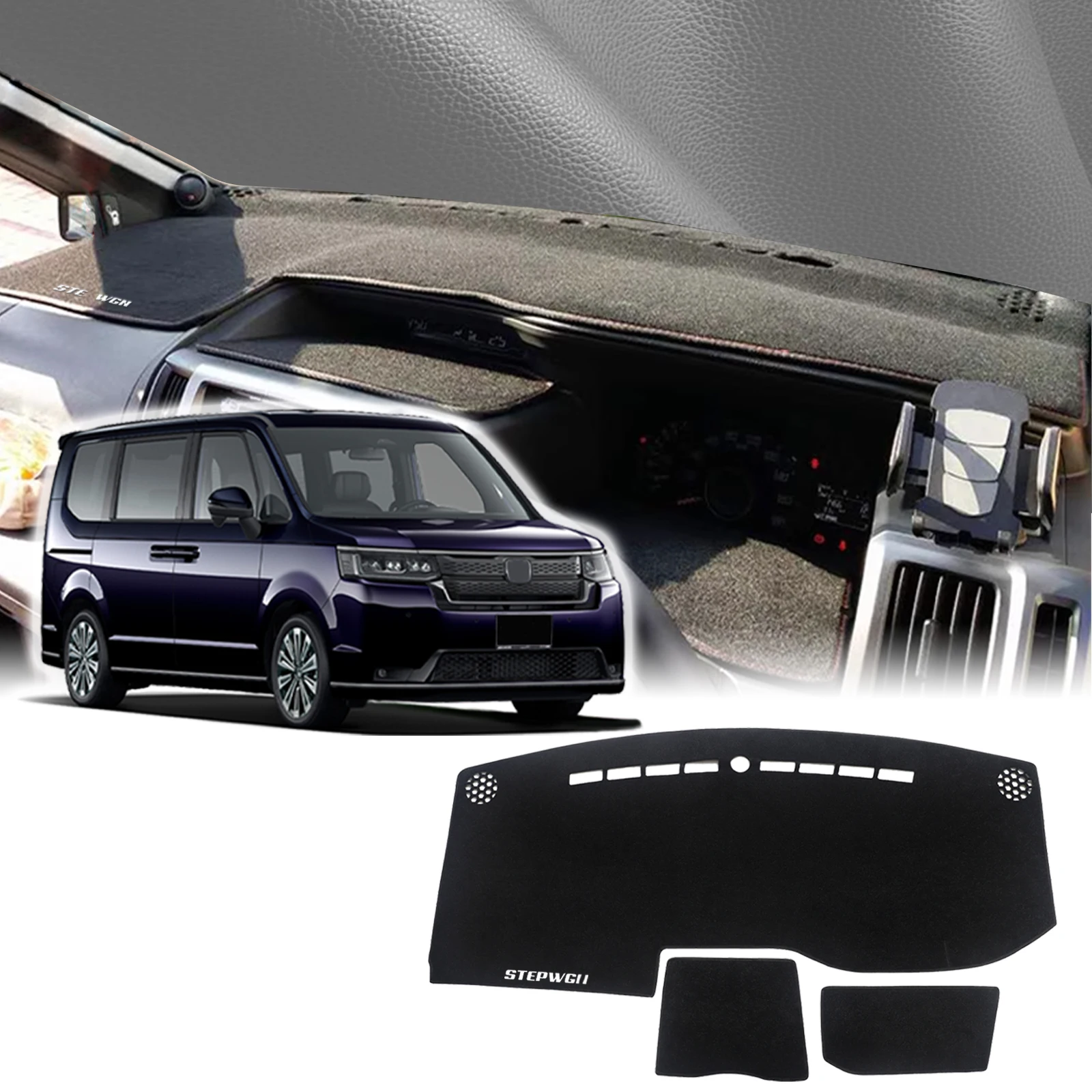 fit for Honda Stepwgn Step Wagon G4 2010-2014 RHD Car Accessories Dashmat DashMat Sunshade Dashboard Cover Pad Protective Carpet