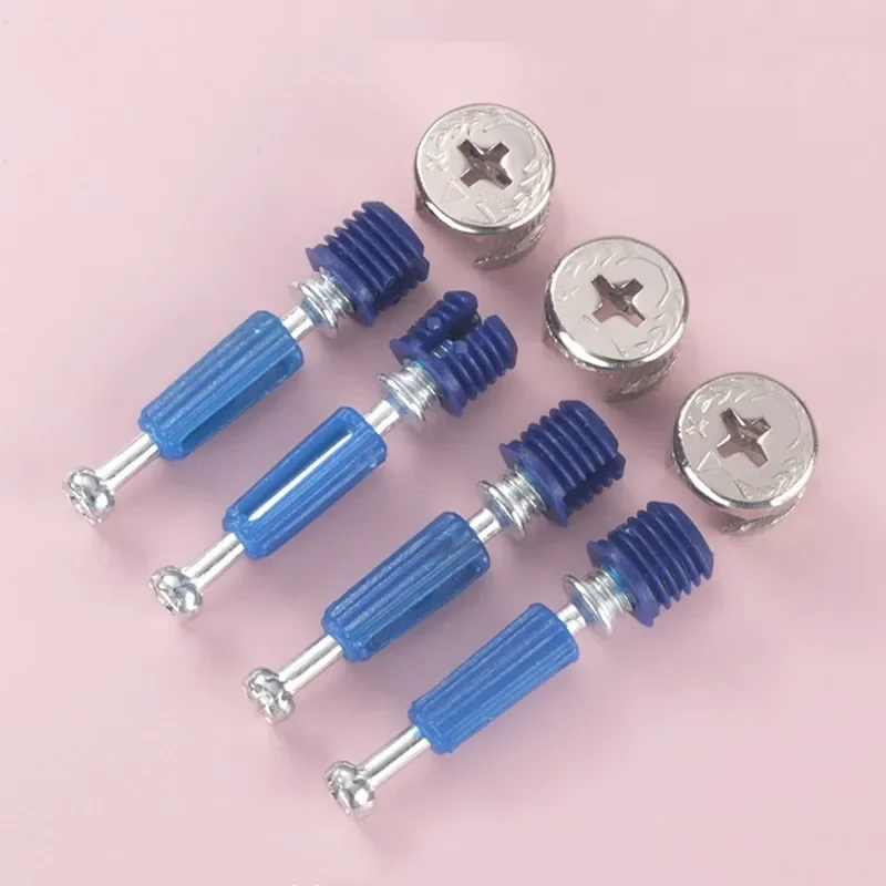 20PCS Three In One Screw Furniture Connector Minifix Screws Fittings Connecting Fixer Eccentric Wheel Bolt Nut Fastening